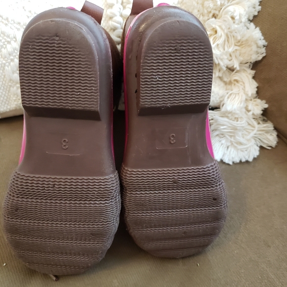 ADRIENNE VITTADINI GIRLS DUCK BOOTS PINK & BROWN 3 - Picture 4 of 8